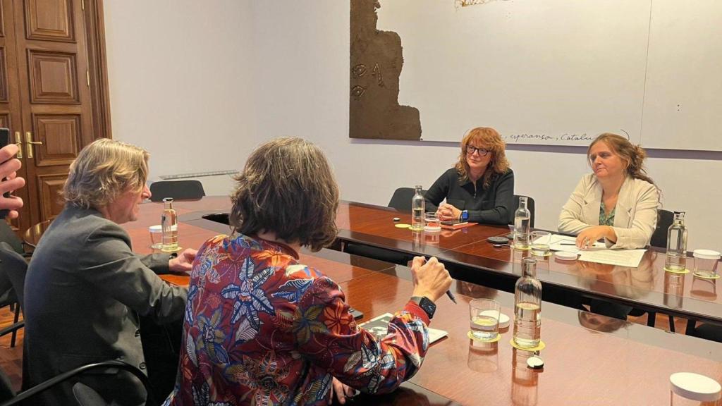 Bonet i Tarafa reunides aquest divendres a l'Ajuntament de Barcelona