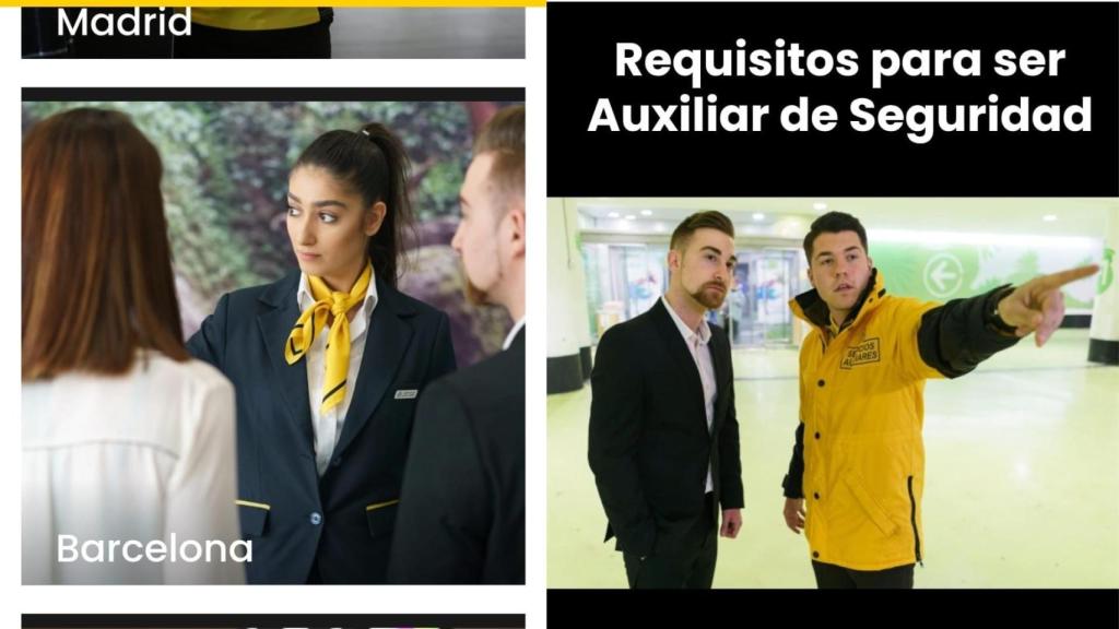 Capturas de pantalla de las ofertas de Prosegur