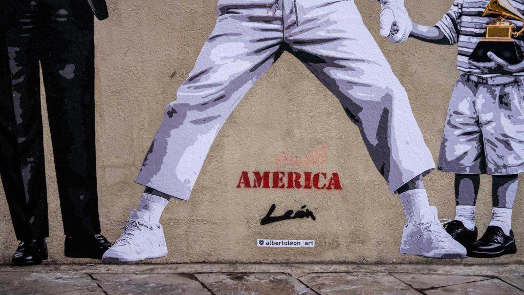 Grafit de Bad Bunny a Barcelona