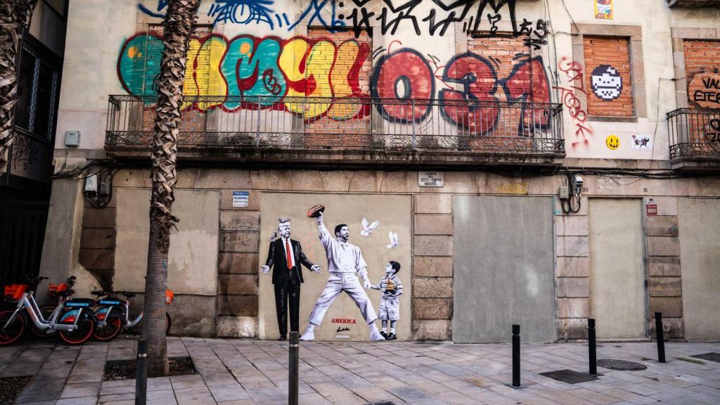 Grafit de Bad Bunny a Barcelona