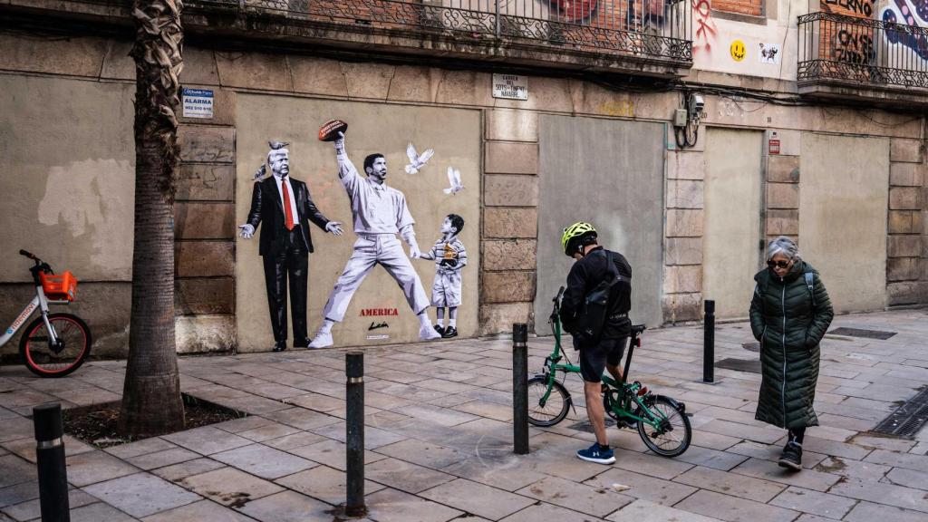 Grafit de Bad Bunny a Barcelona