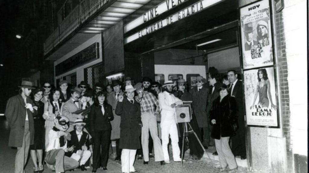 Los Cines Verdi en el año 1983 en el Carnaval de gangsters