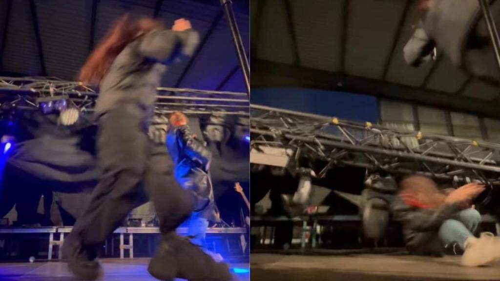 Capturas del momento del accidente en Sant Esteve Sesrovires