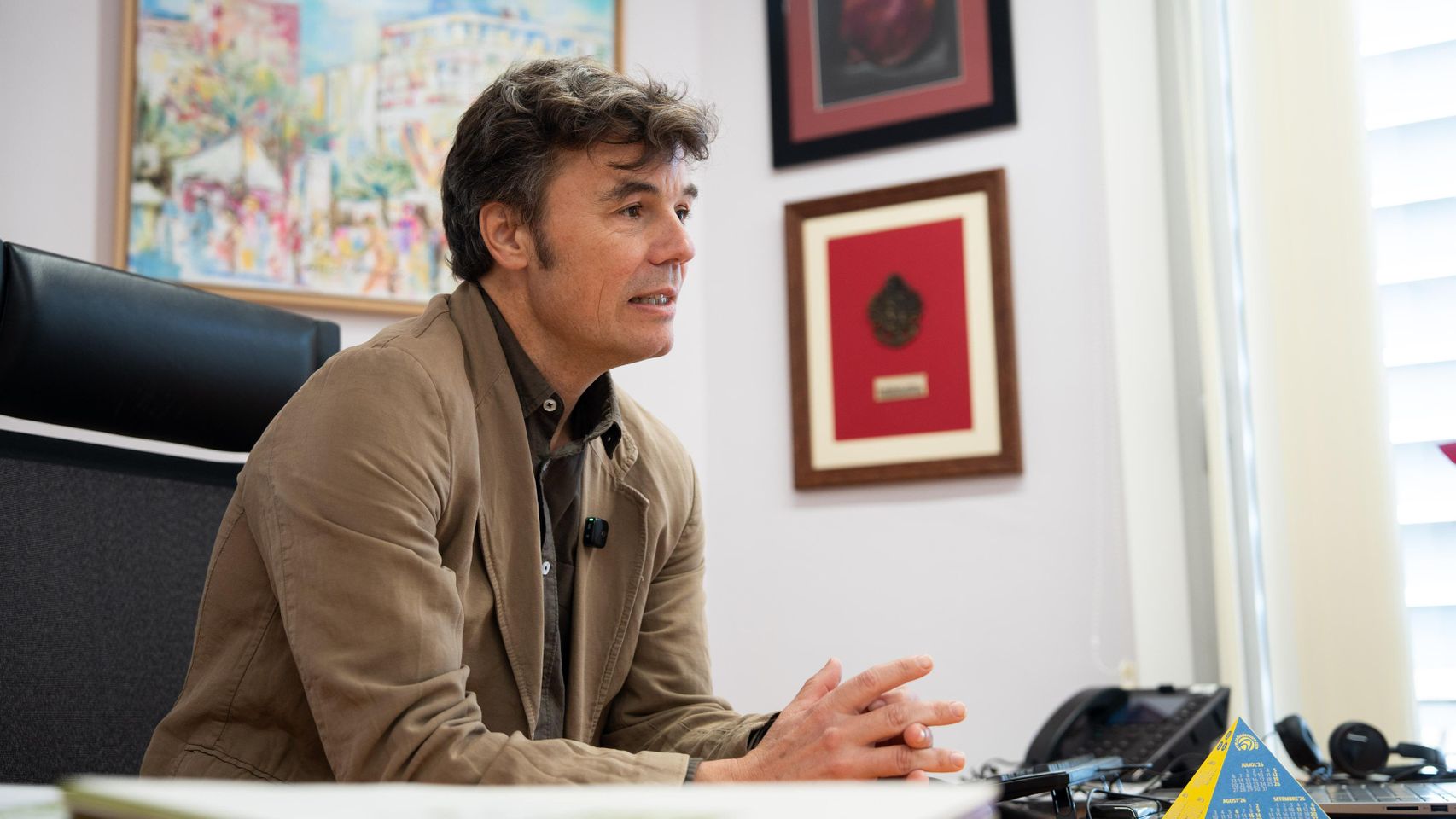 Joan Basagañas, alcalde de Sant Just Desvern, en la entrevista con Metrópoli