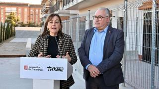 La consellera de Territorio, Vivienda y Transición Ecológica de la Generalitat, Sílvia Paneque, durante un acto en Montcada i Reixac (Barcelona)