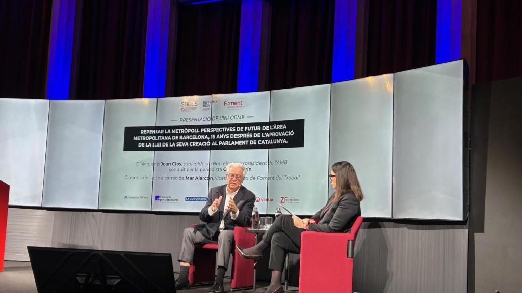 Joan Clos, ex alcalde de Barcelona, y Mar Alarcón, vicepresidenta de Foment