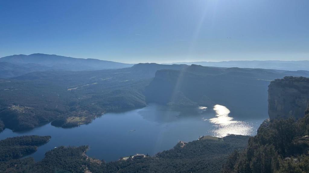 El pantà de Sau a 21 de febrer de 2026