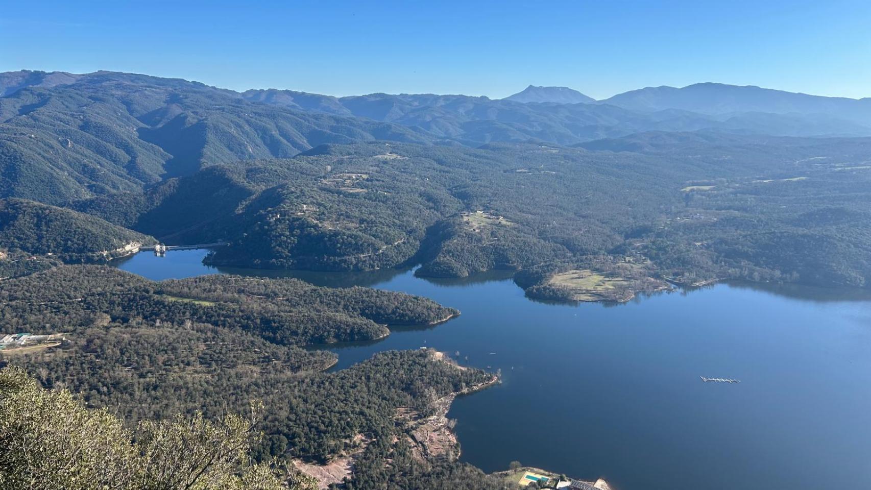 El pantano de Sau este 21 de febrero de 2026