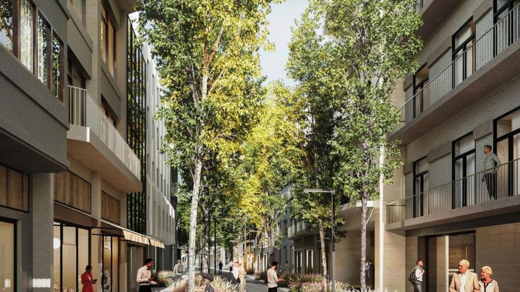 Render de la transformació del carrer de Francesc Layret de Badalona