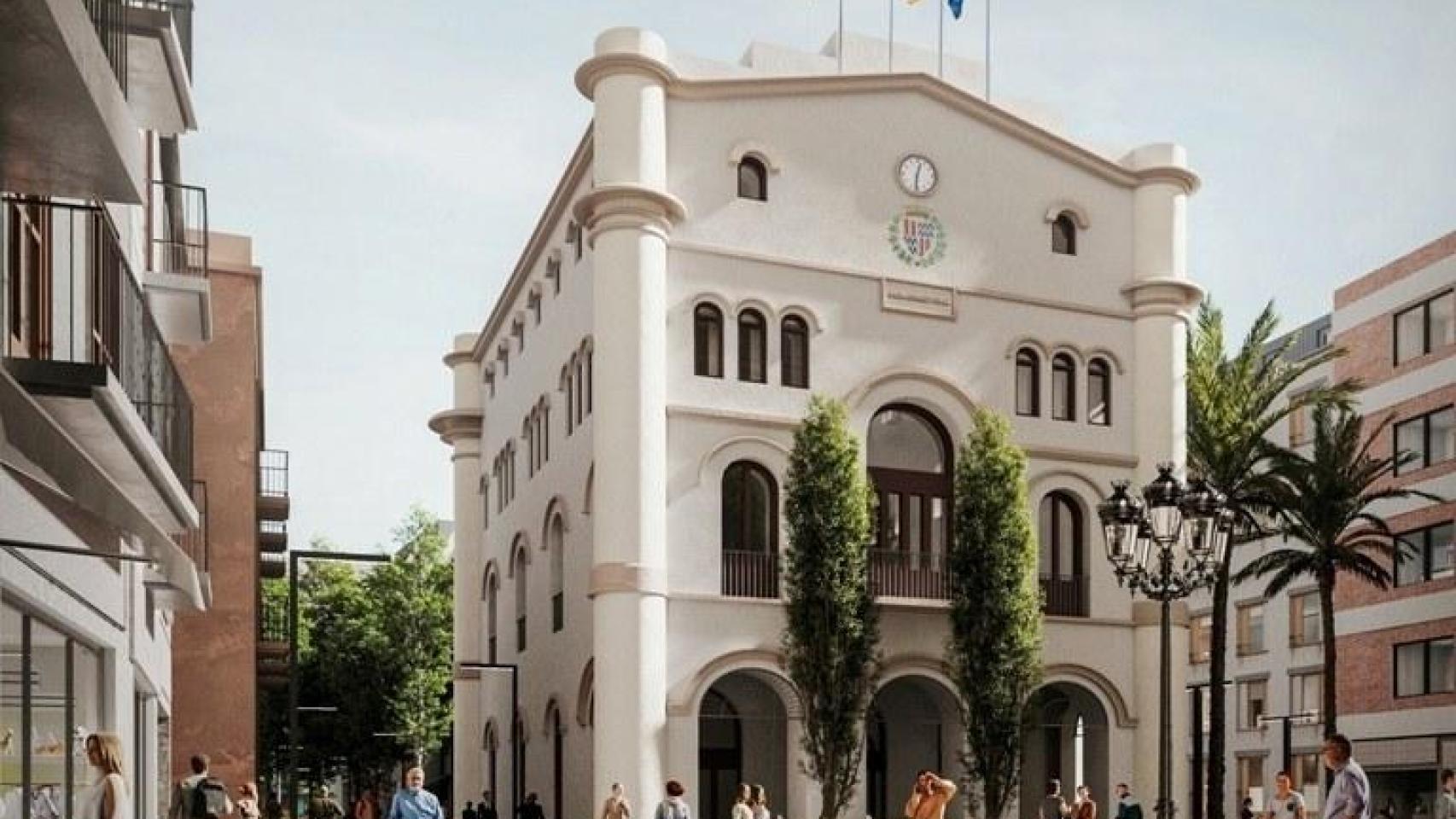 Render de la transformación de la calle de Francesc Layret de Badalona