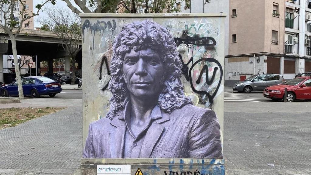 Mural de Camarón a Sant Roc fet per Teo Vázquez