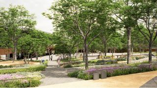 Render del nuevo 'pulmón verde' de Sant Martí