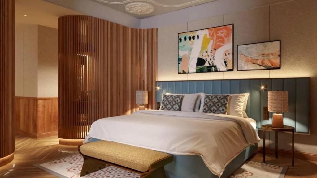 Una de les habitacions del Grand Hotel Central de Barcelona