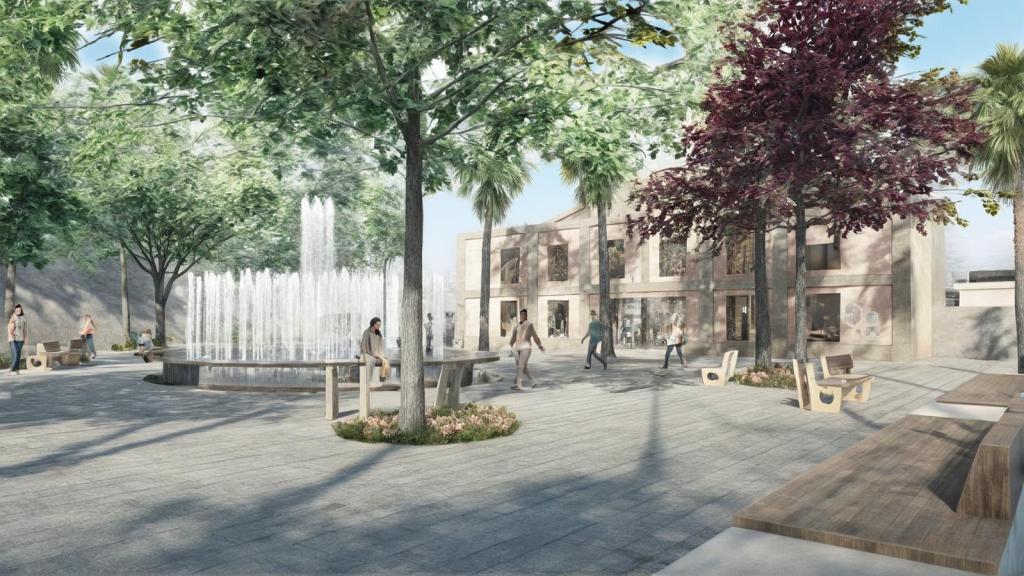Render de la futura plaça de l'Estació de Castelldefels
