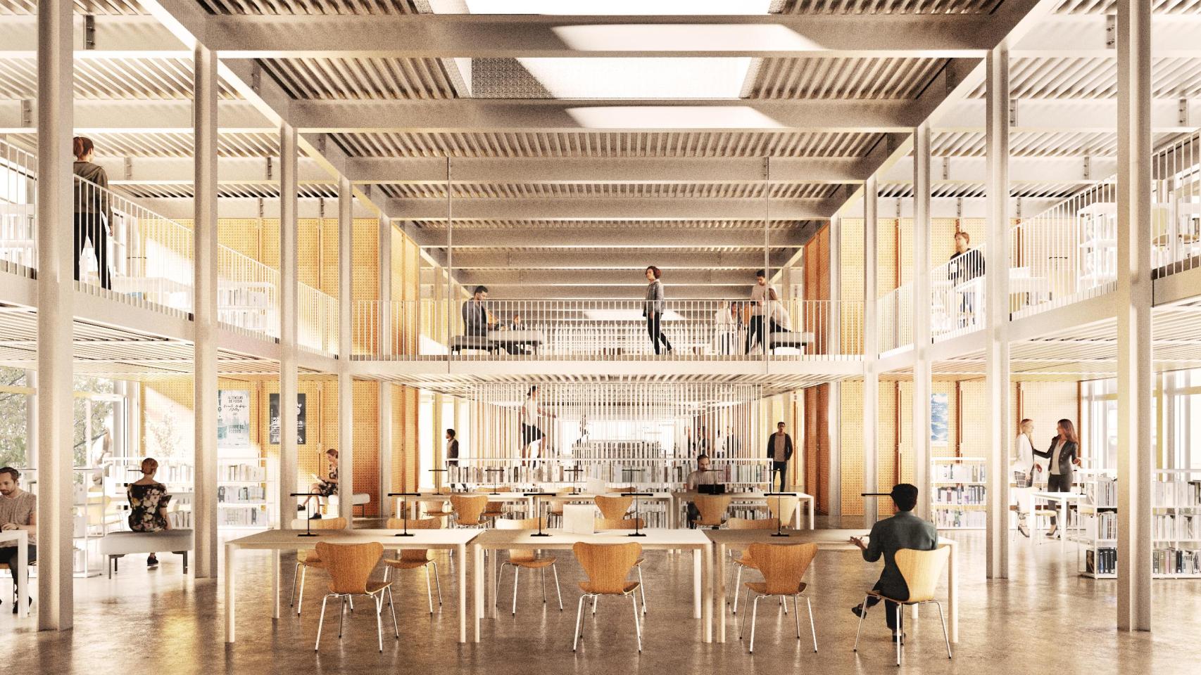 Render de la futura biblioteca Gabriel García Márquez