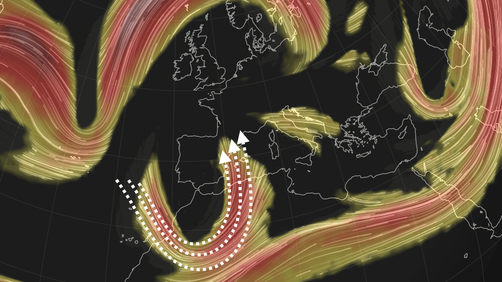 Mapa de previsió del Jet Stream
