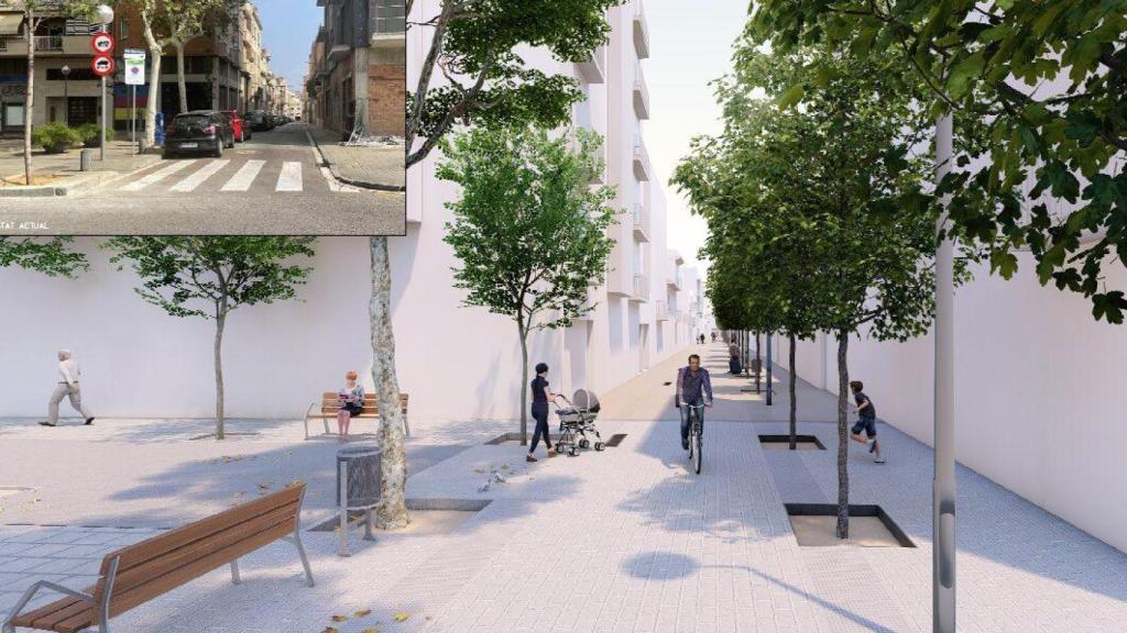 Render de las obras en Sant Andreu