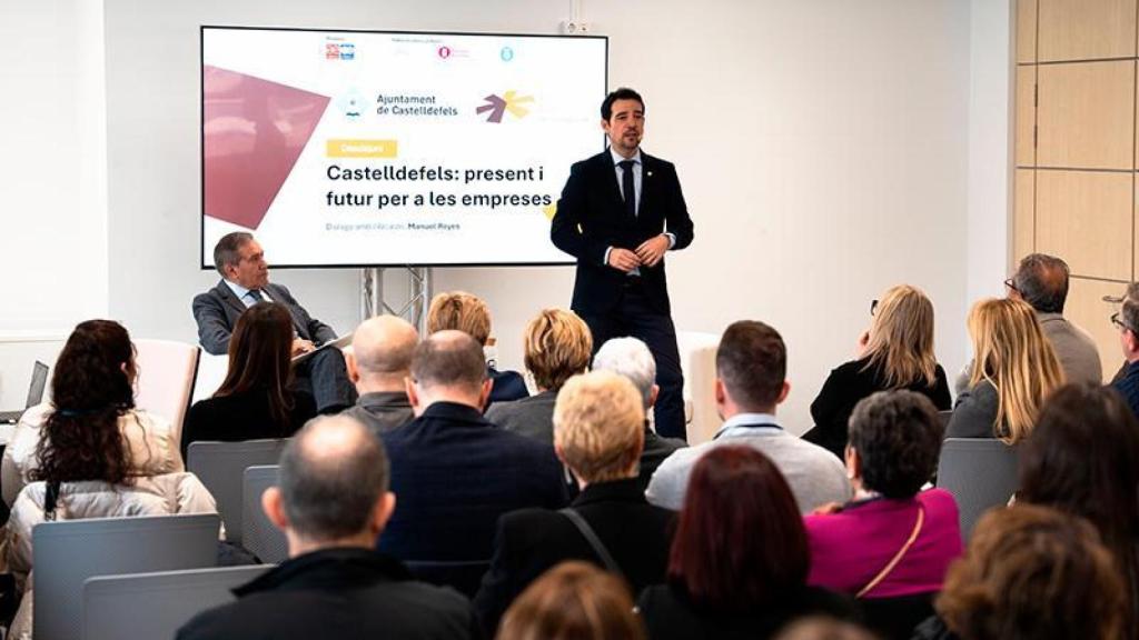 Manu Reyes en la trobada organitzada pel Fòrum Empresarial del Llobregat