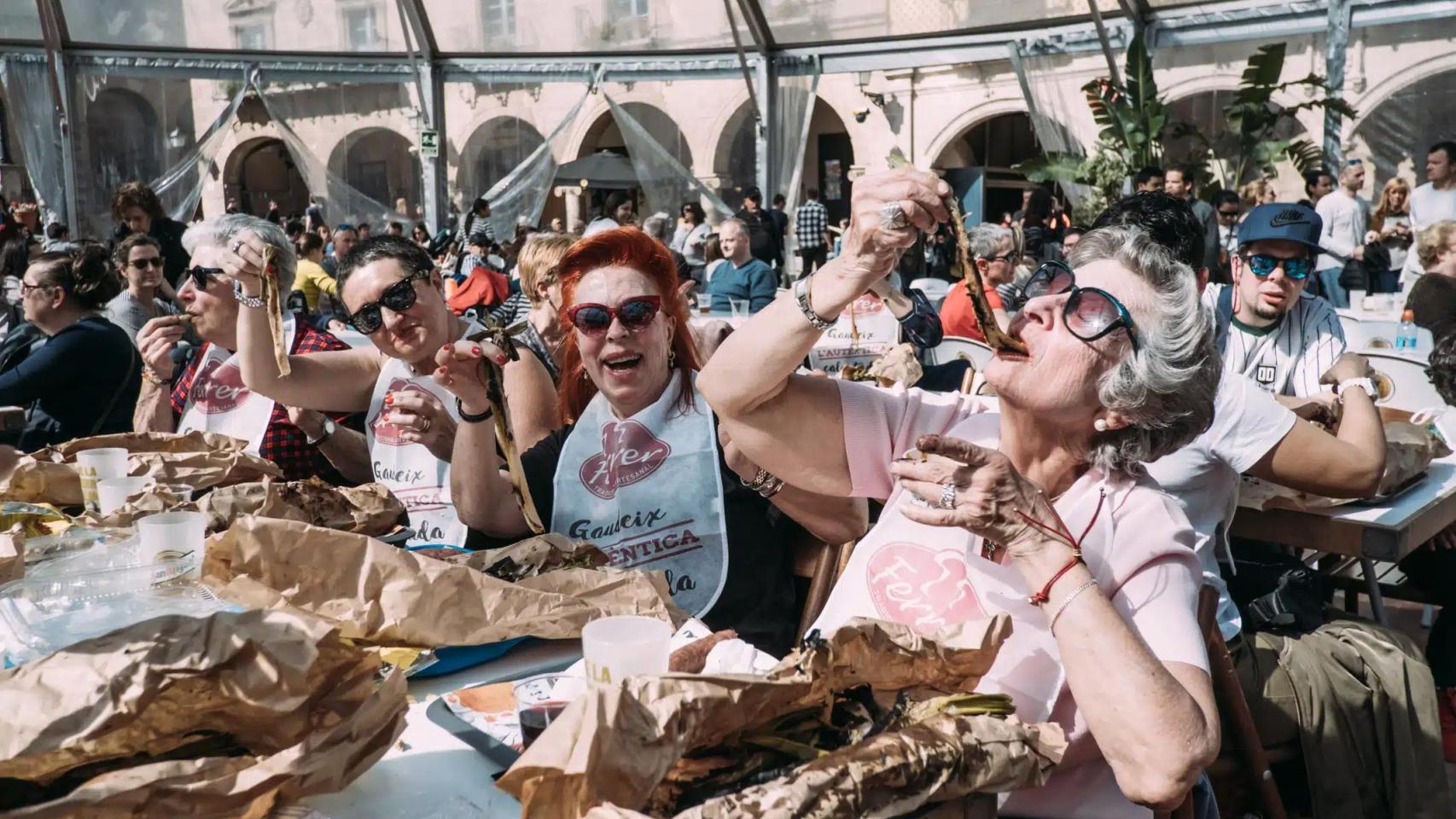 ‘Calçotada popular’ en una edición anterior en el Poble Espanyol de Barcelona