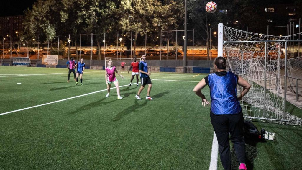 Jugadoras durante un entrenamiento de Street Sooccer