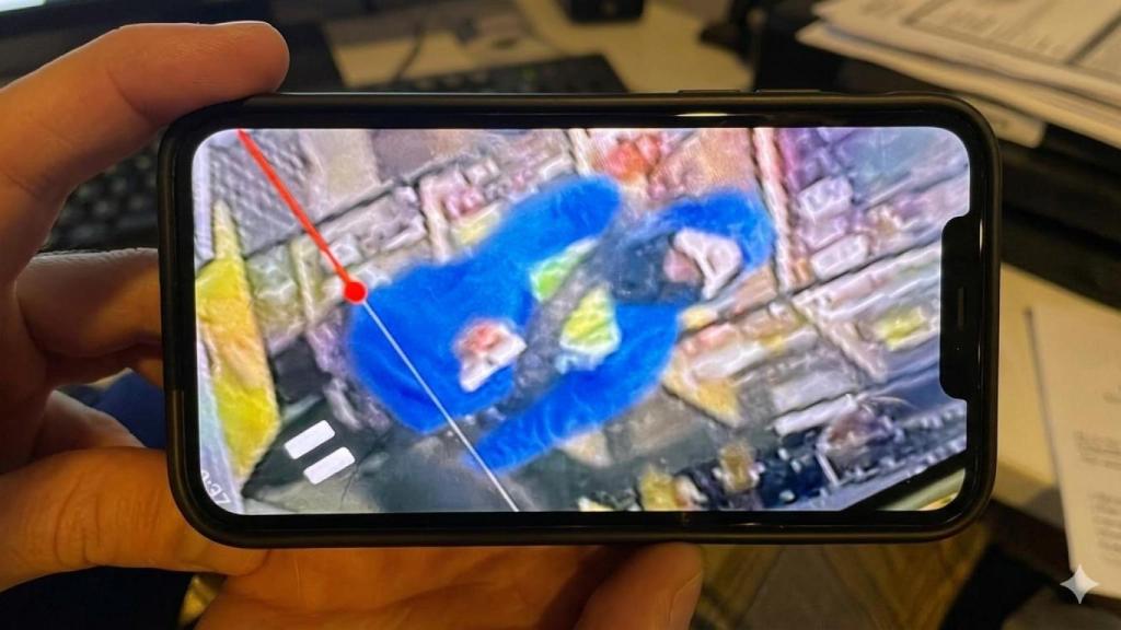 El encapuchado que ha asaltado dos comercios en Barcelona a punta de pistola en un fotomontaje generado por IA
