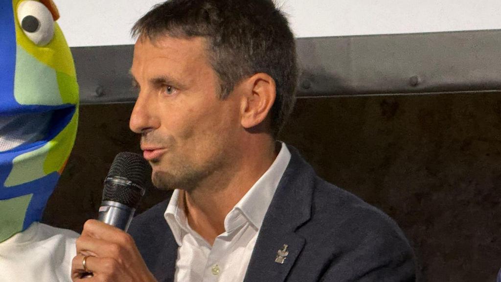 Tommy Robredo durante la presentación del Godó
