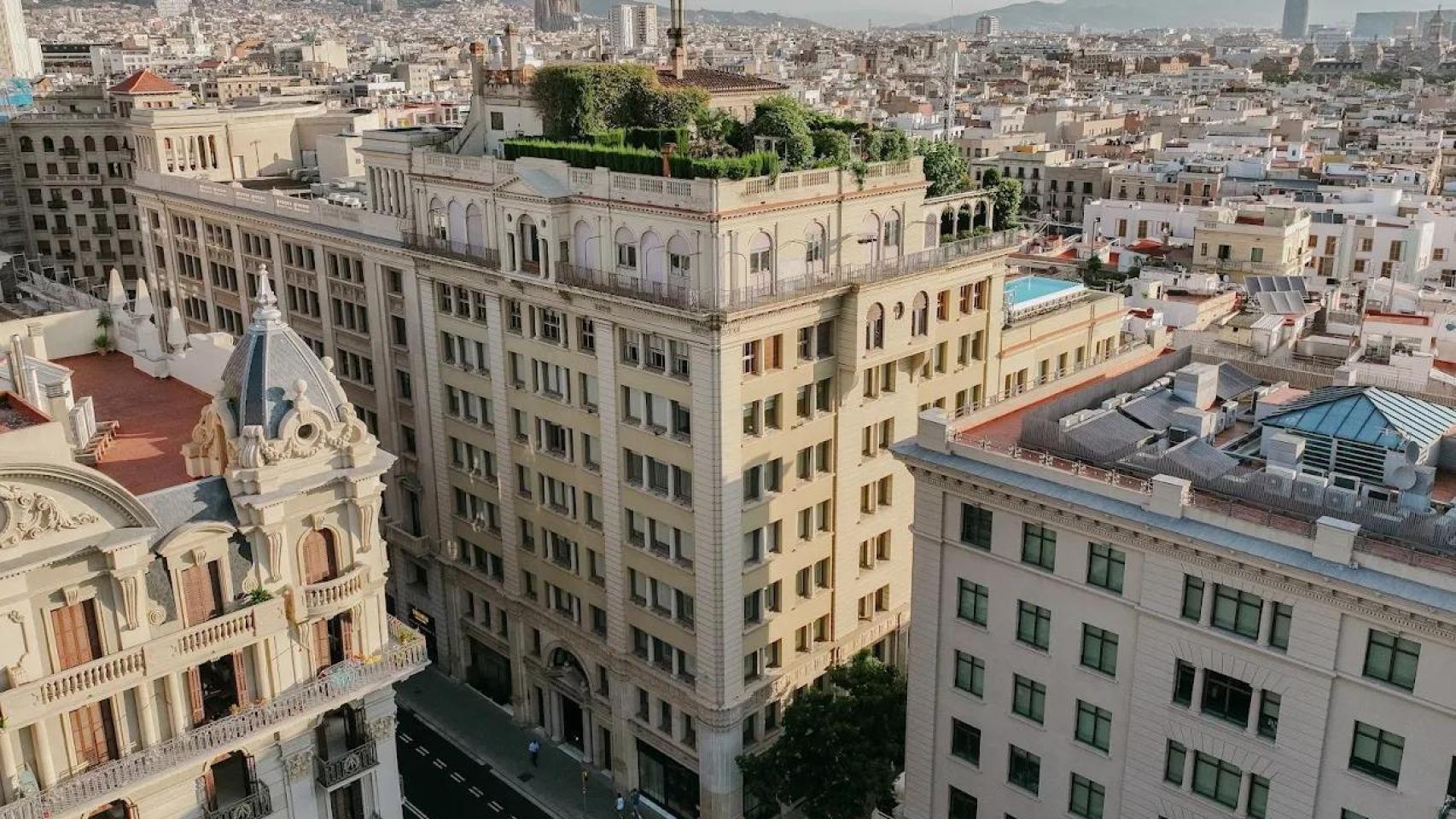 Vista desde el Grand Hotel Central en Barcelona