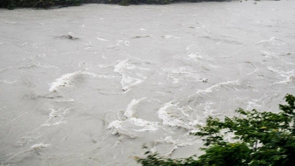 Caudal de un río ante el episodio de lluvias