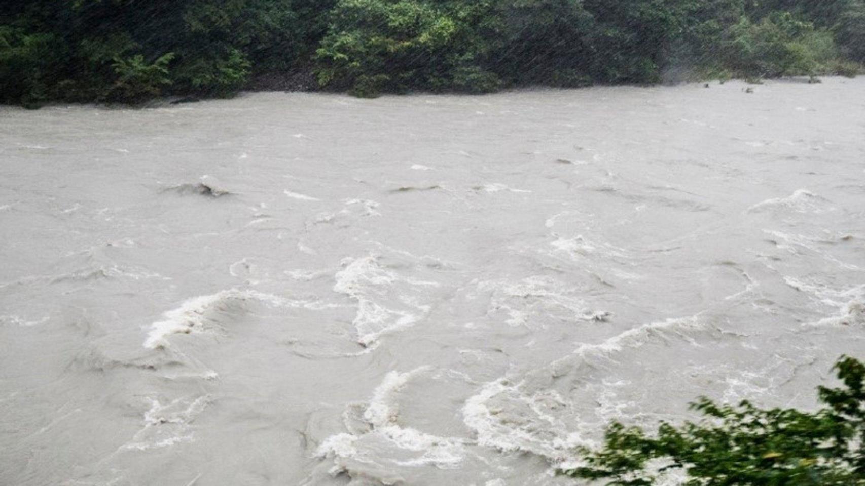 Caudal de un río ante el episodio de lluvias
