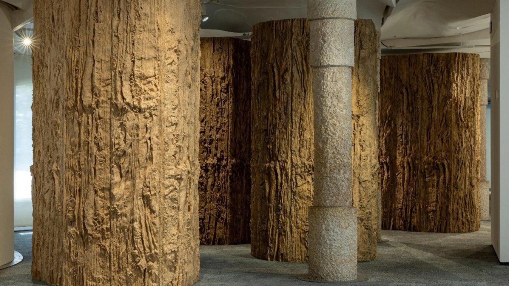 Interior de La Pedrera, durante una exposición
