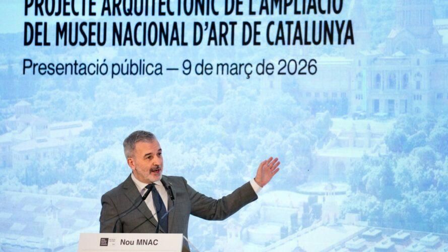 L'alcalde de Barcelona, Jaume Collboni, en la presentació de l'ampliació del MNAC