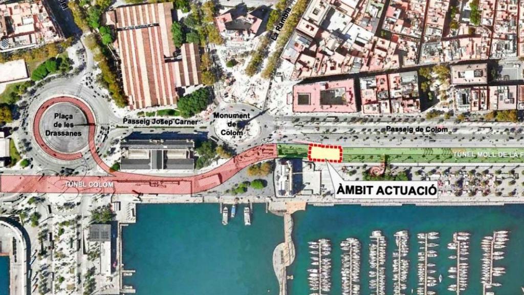 Ámbito en el que se realizarán las obras en la ronda Litoral