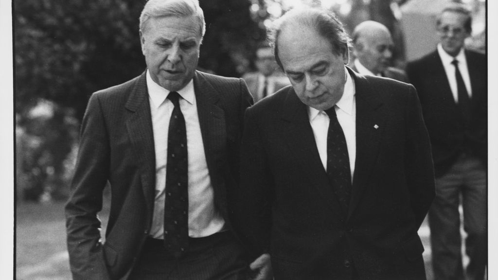 Josep Gomis y Jordi Pujol, en 1988