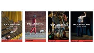 Carteles de la campaña 'Poca Vergonya' para frenar el incívismo en Barcelona