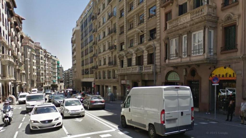 La calle Balmes de Barcelona a la altura de la ronda General Mitre