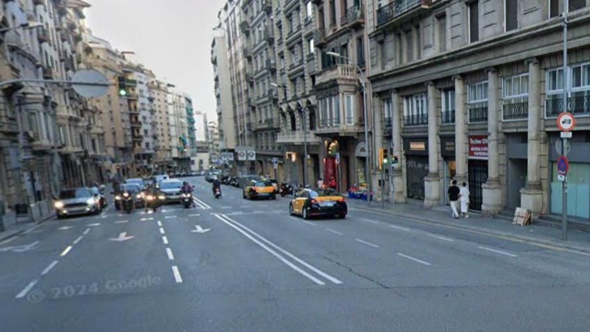 Carrer Balmes amb la ronda General Mitre de Barcelona