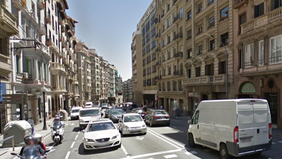 La calle Balmes de Barcelona a la altura de la ronda General Mitre