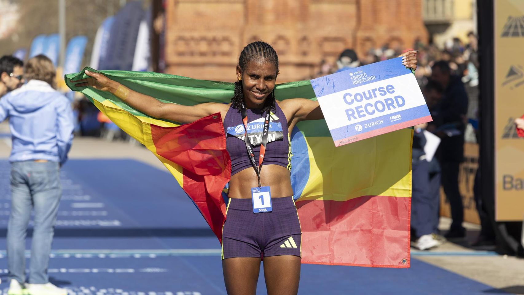 La ganadora de la Marató de Barcelona 2026, la etíope Fotyen Tesfay Haiylu