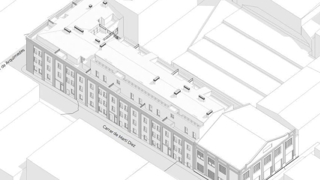 Los edificios de vivienda que se quieren levantar en la antigua fábrica Pefasa de Terrassa