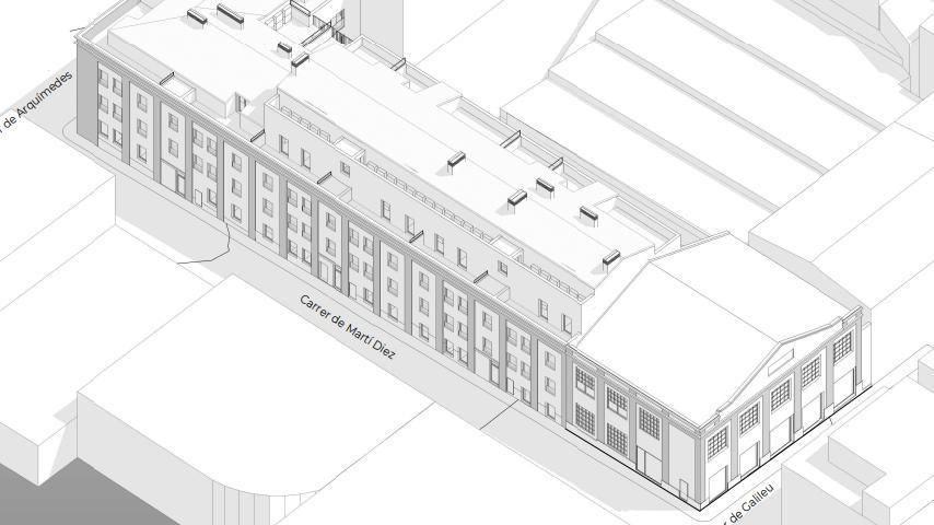 Els edificis d'habitatge que es volen aixecar a l'antiga fàbrica Pefasa de Terrassa