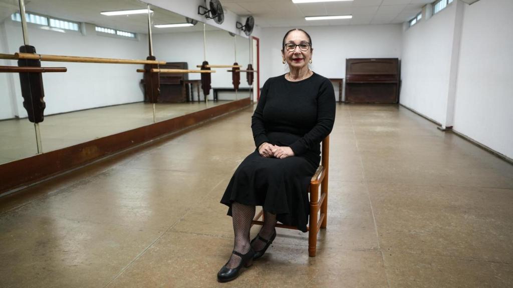 La Tani en su escuela de flamenco de Nou Barris