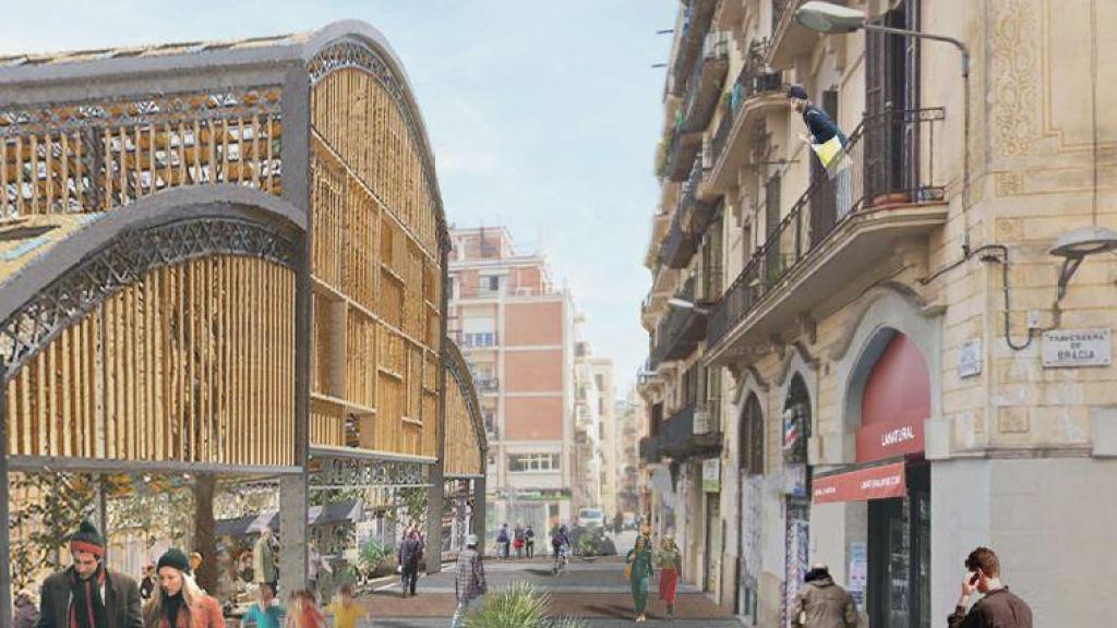 Render del Mercat de l'Abaceria