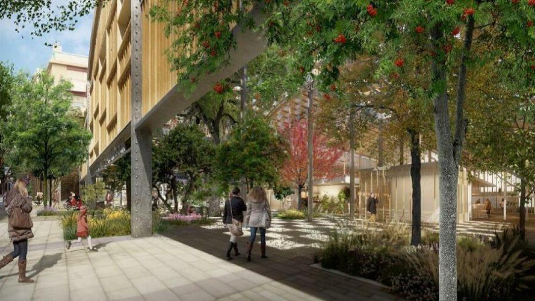 Render del Mercat de l'Abaceria