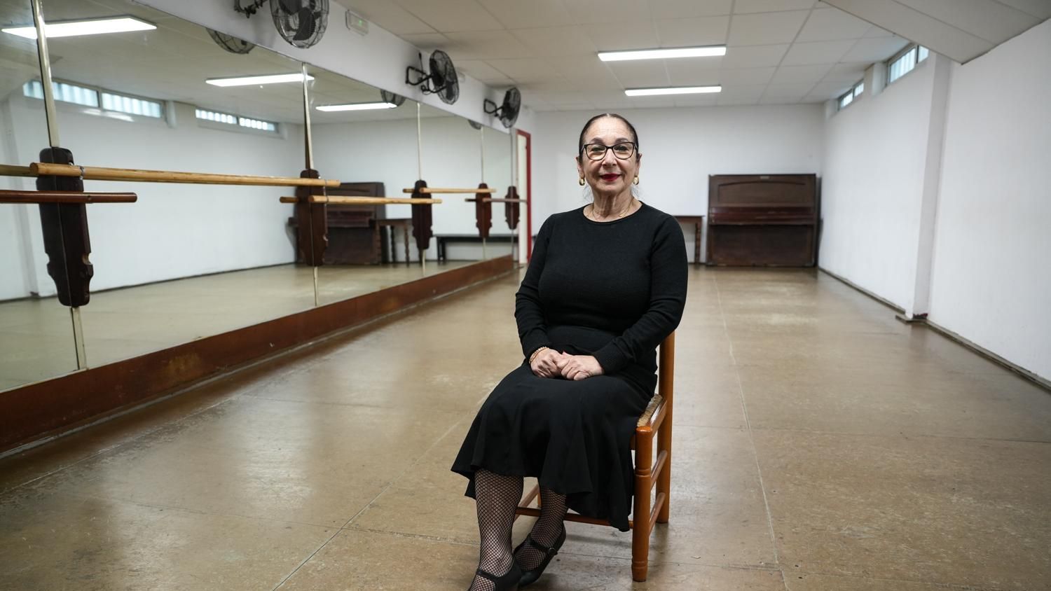 La Tani en su escuela de flamenco de Nou Barris