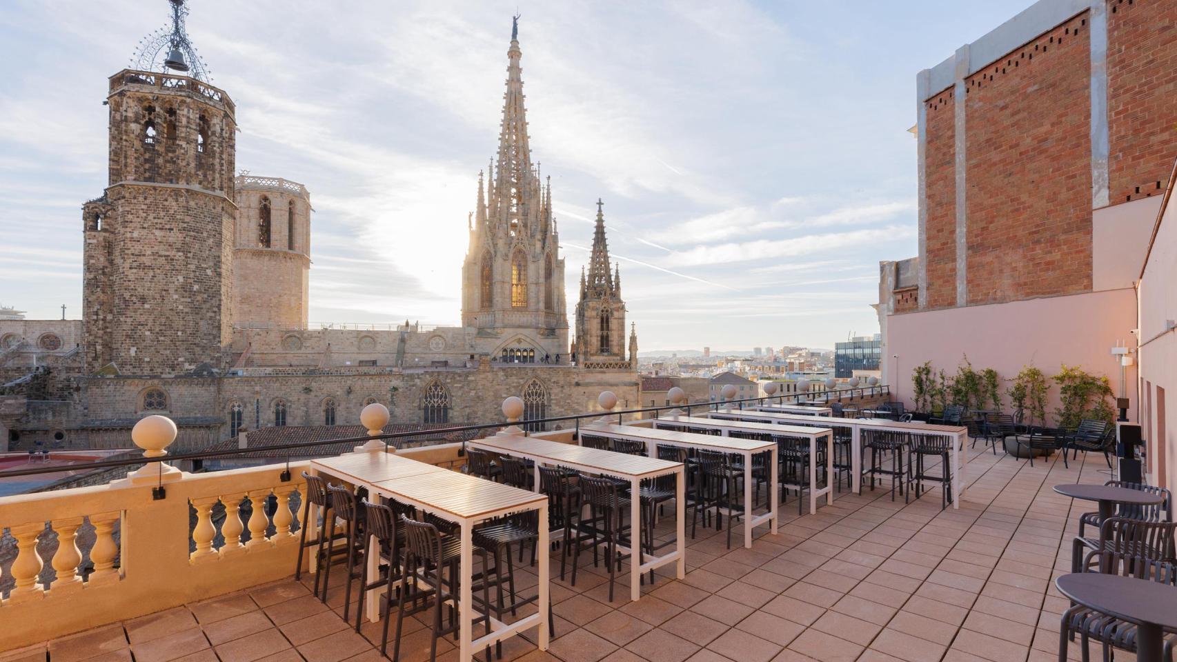 La terraza del edificio Casal del Metge de Barcelona