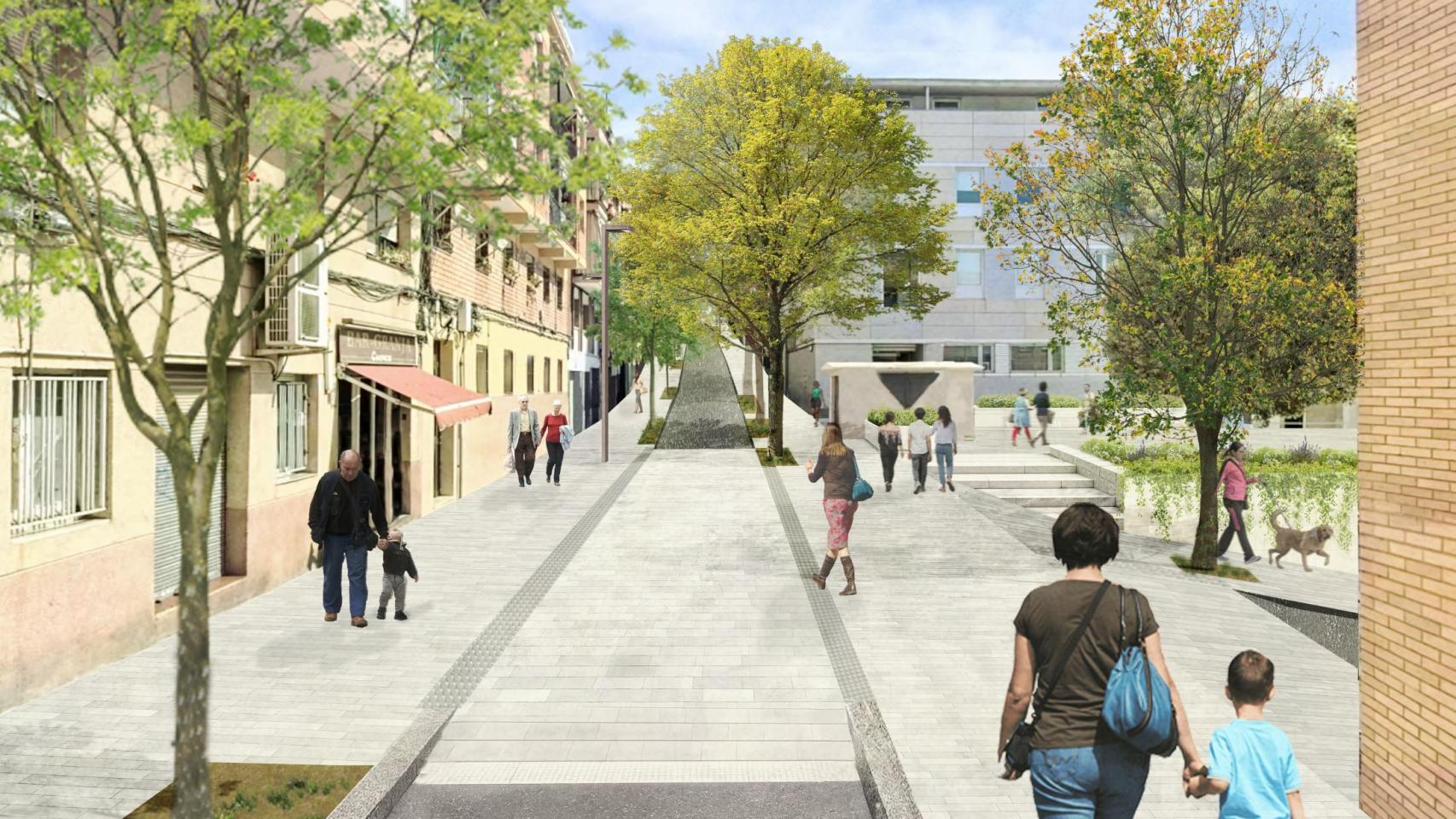 Render de la nueva calle Perú de Santa Coloma