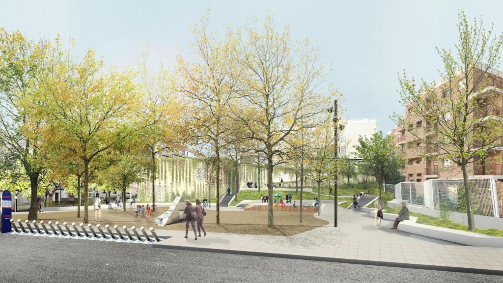 Render de la plaza del barrio Llatí renovada