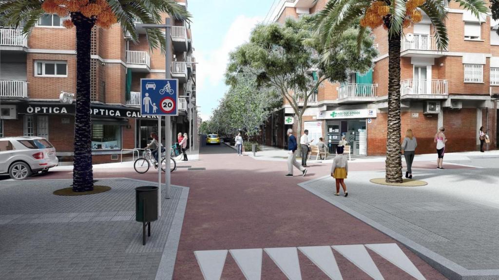 Render de la nueva calle Sant Carles en Santa Coloma