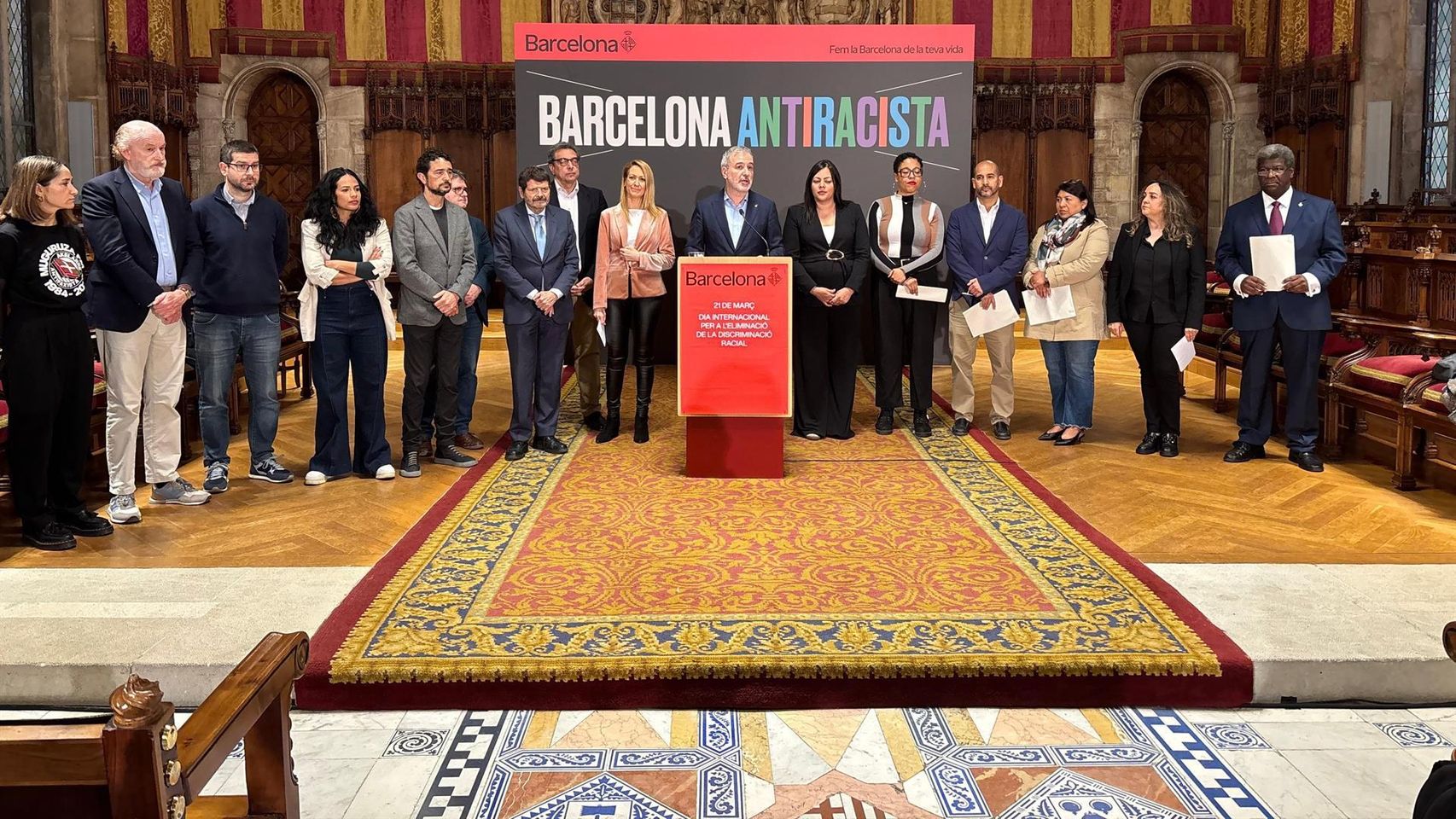 Collboni presenta la campaña de Barcelona por el Día Internacional por la Eliminación de la Discriminación Racial