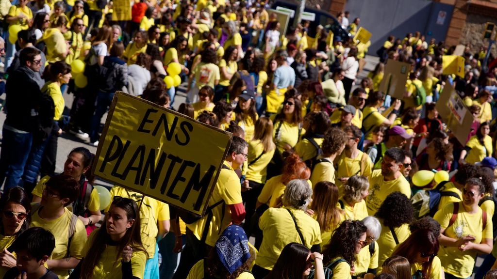 Docents es manifesten a Barcelona